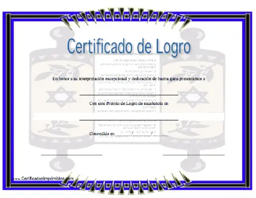 Certificado de Logro certificate