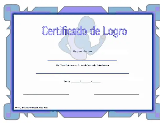 Certificado de Logro certificate