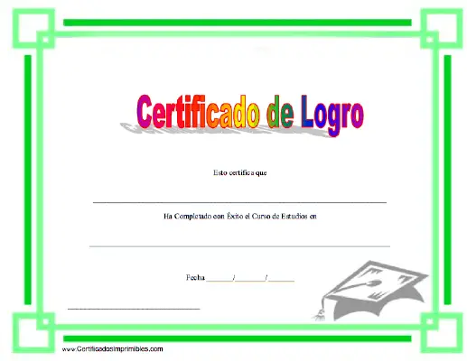 Certificado de Logro certificate