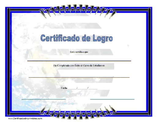 Certificado de Logro certificate