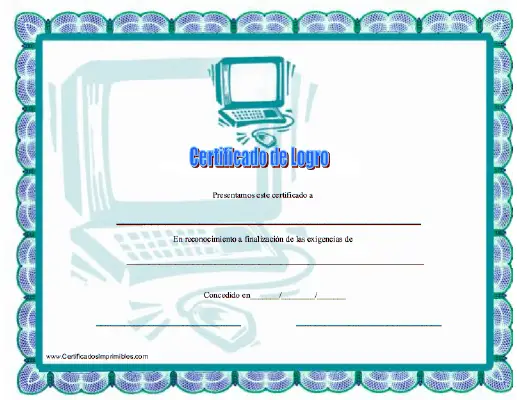 Certificado de Logro certificate