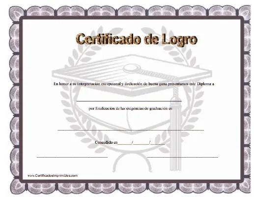 Certificado de Logro certificate