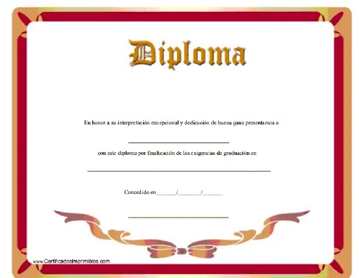 Diploma certificate