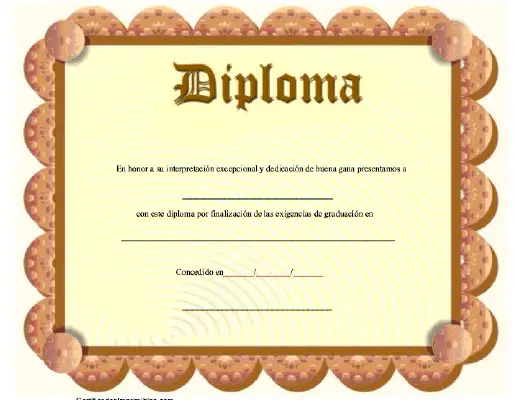 Diploma certificate