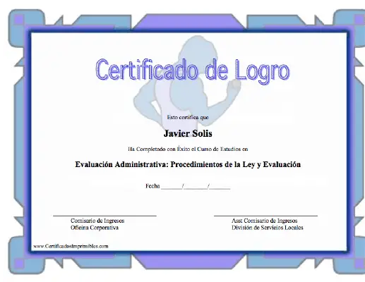 Certificado de Logro certificate