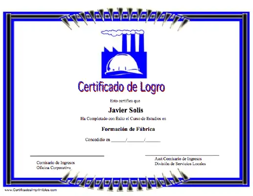 Certificado de Logro certificate