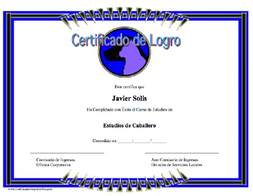 Certificado de Logro certificate